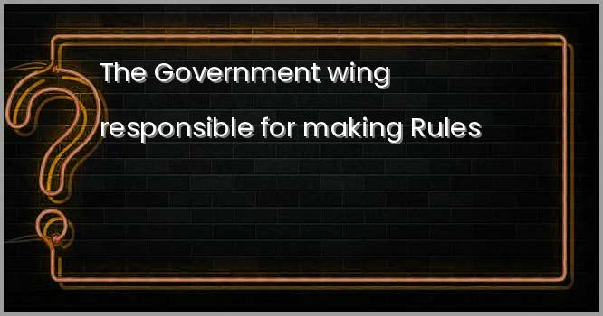 The Government wing responsible for making Rules