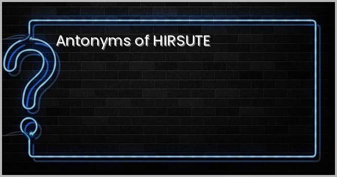 Antonyms of HIRSUTE